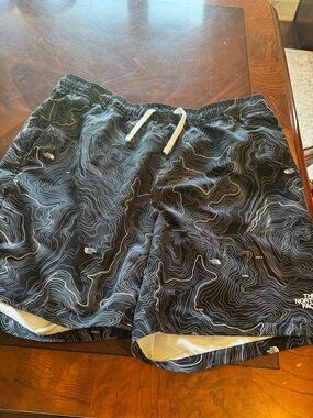 The North Face Black with White Athletic Shorts